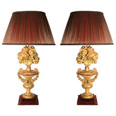 Two Giltwood Lamps