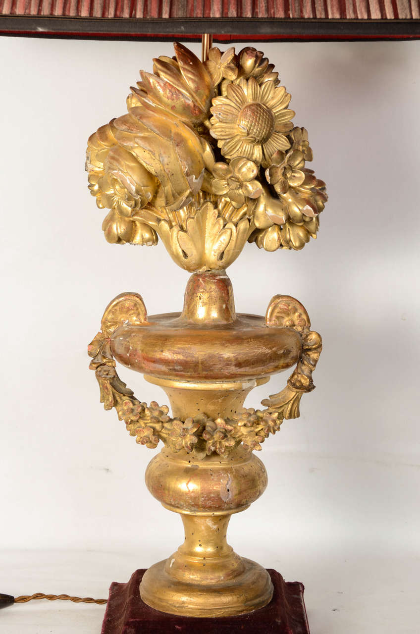 Two Giltwood Lamps For Sale 3