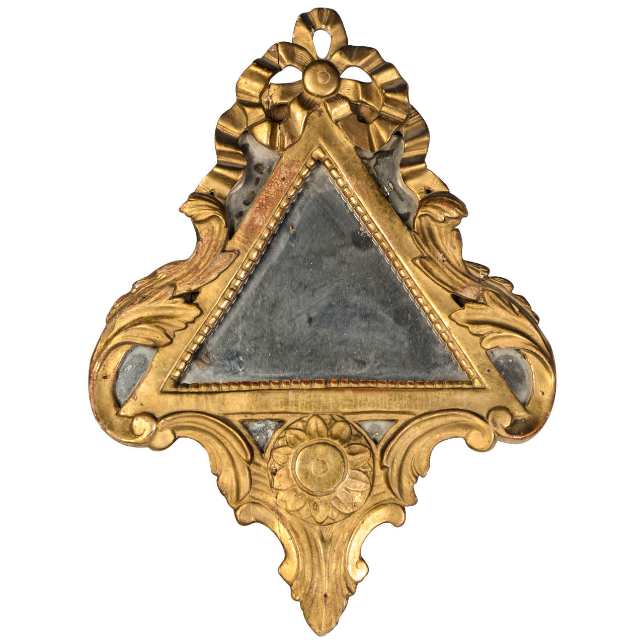 Mirror, gilt wood, 18th century, epoque Louis the sixteenth, masonic For Sale