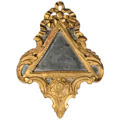 Mirror, gilt wood, 18th century, epoque Louis the sixteenth, masonic