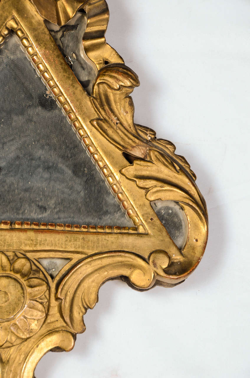 Mirror, gilt wood, 18th century, epoque Louis the sixteenth, masonic In Good Condition For Sale In Saint-Ouen, FR