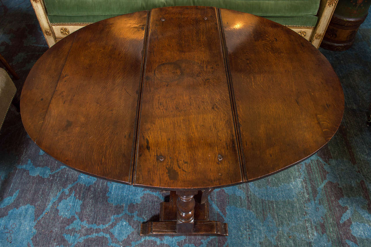 18th Century and Earlier Diminutive English Oak Gateleg Table, circa 1750 For Sale