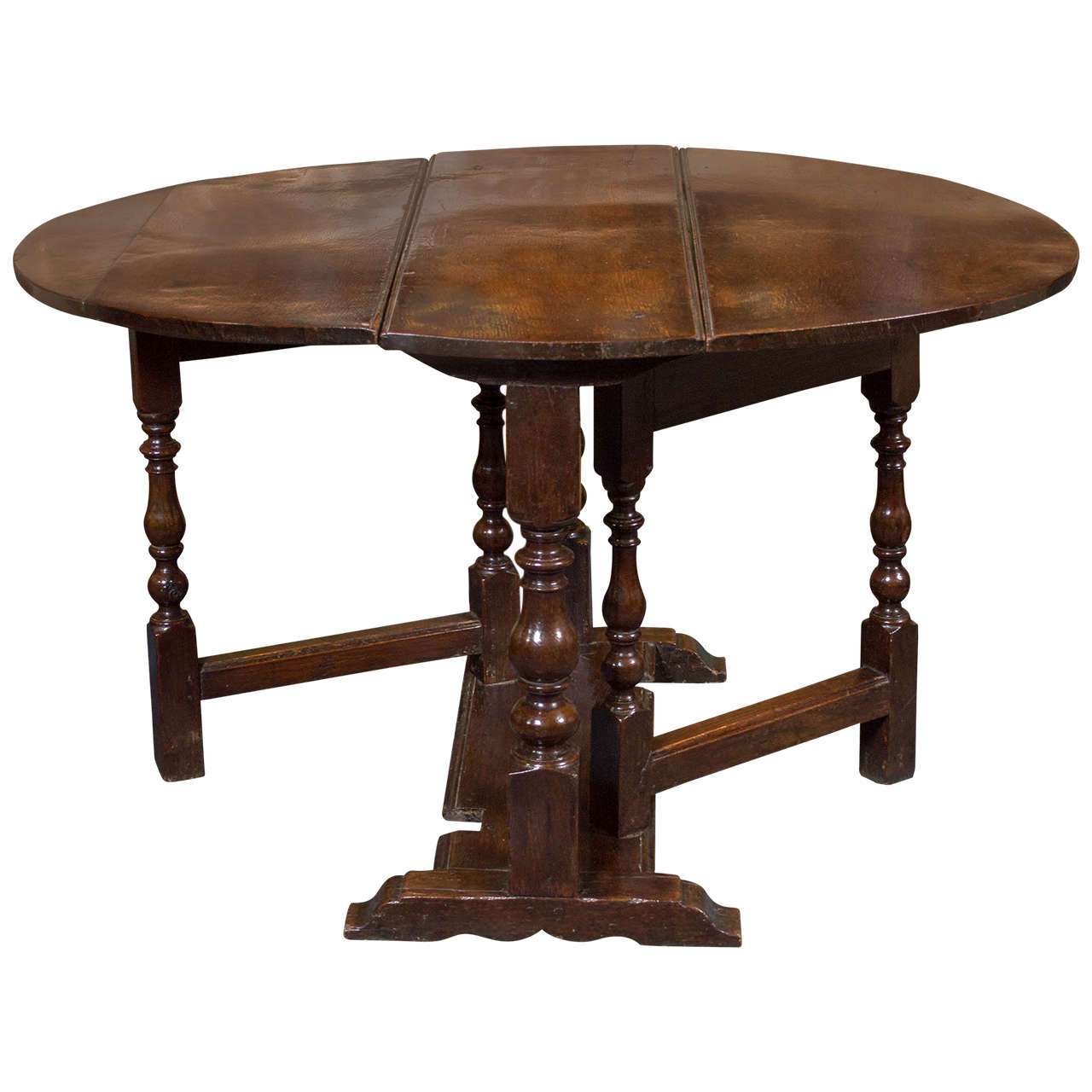 Diminutive English Oak Gateleg Table, circa 1750 For Sale