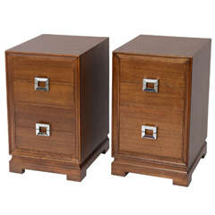 Pair of 1940s Paul Frankl Style Night Stands by Red Lion