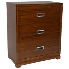 Fine 1940s Paul Frankl Style Mahogany Gentlemans Chest by Red Lion