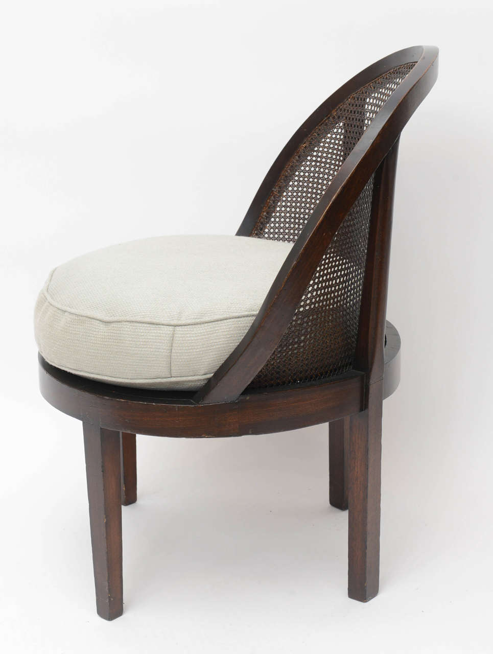 Distinctive Caribbean Style Mahogany Cane Back Chair In Good Condition For Sale In East Hampton, NY