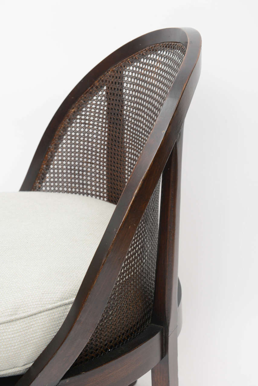 Distinctive Caribbean Style Mahogany Cane Back Chair For Sale 1