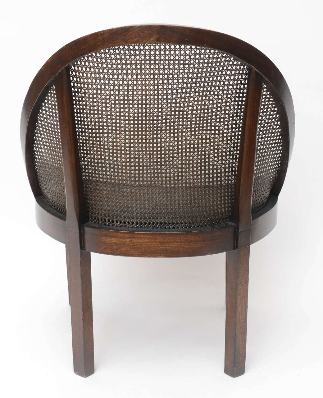 Distinctive Caribbean Style Mahogany Cane Back Chair For Sale 3