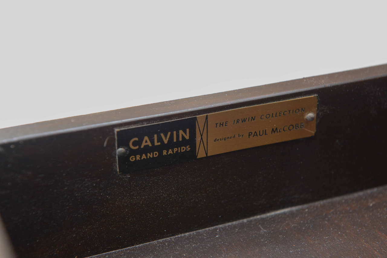 Paul McCobb for Calvin Travertine Top Cocktail Table In Excellent Condition In East Hampton, NY
