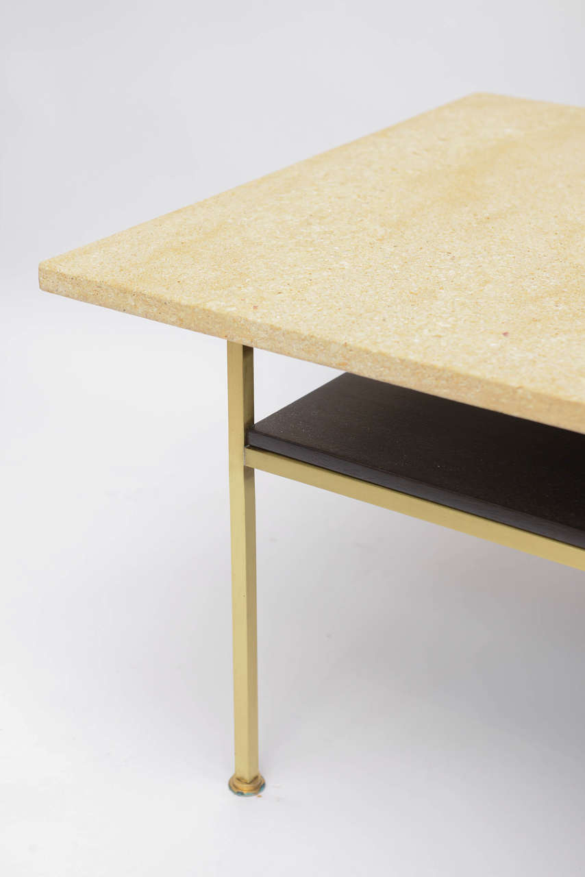 Mid-20th Century Paul McCobb for Calvin Travertine Top Cocktail Table