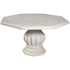Carved Limestone Table, Late 20th Century
