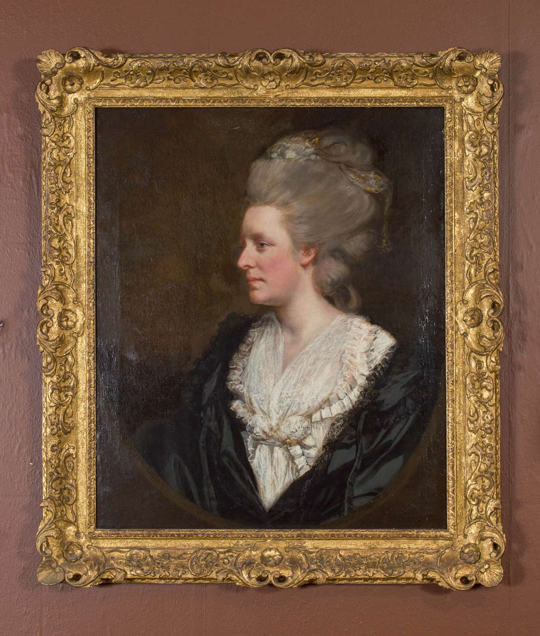 A beautifully executed 18th century British portrait of a lady. Oil on canvas.
