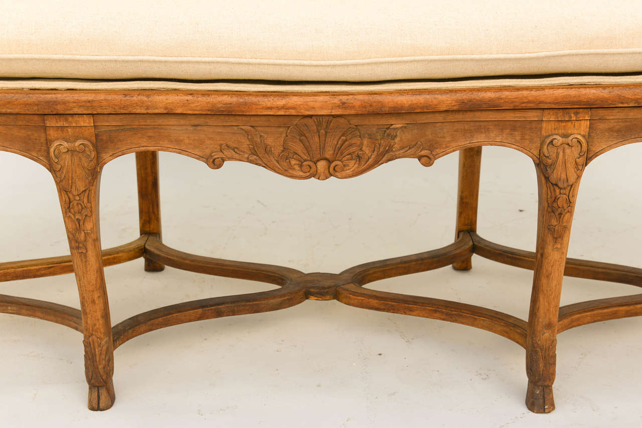 19th Century 19c. Regence Style French Walnut Settee