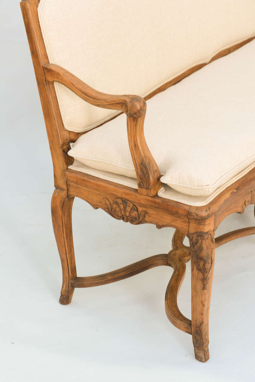 19c. Regence Style French Walnut Settee 1