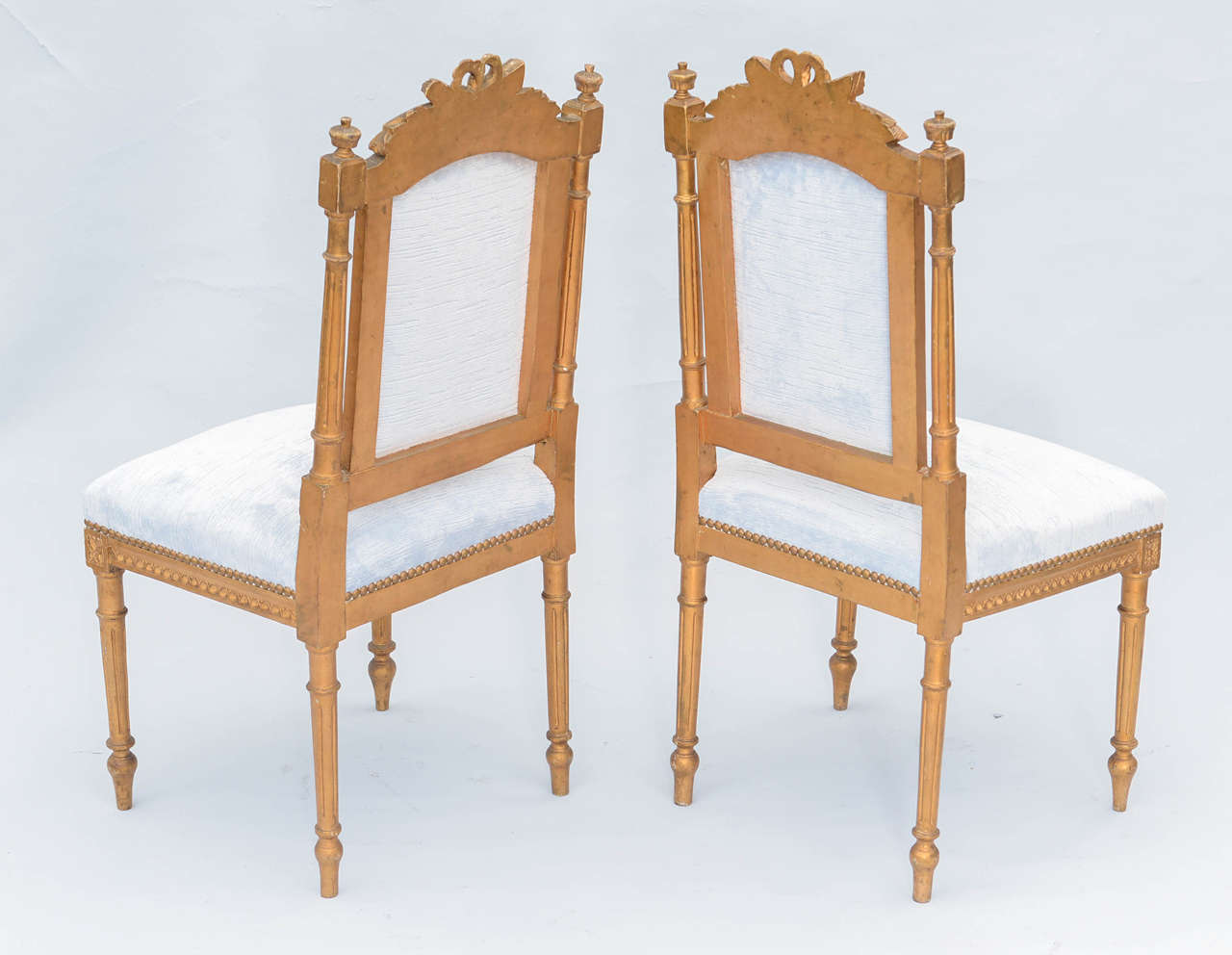 Pair of Louis XVI Giltwood Hall Chairs 3