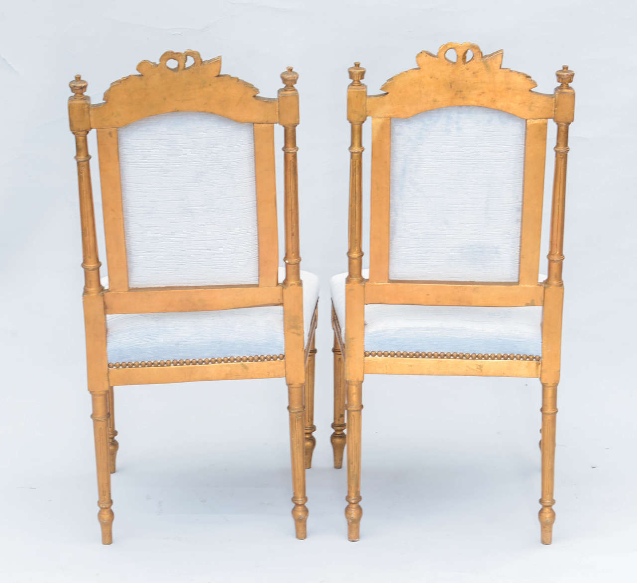 Pair of Louis XVI Giltwood Hall Chairs 4