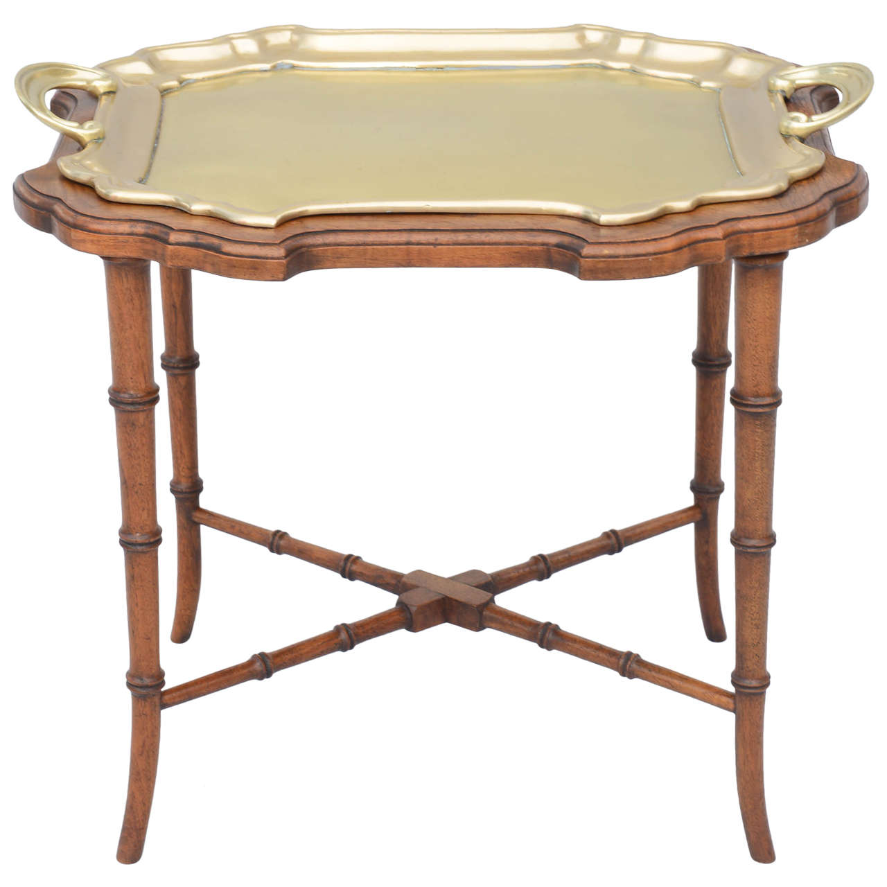 Brass Tray on Faux Bamboo Table Base at 1stDibs tray table base