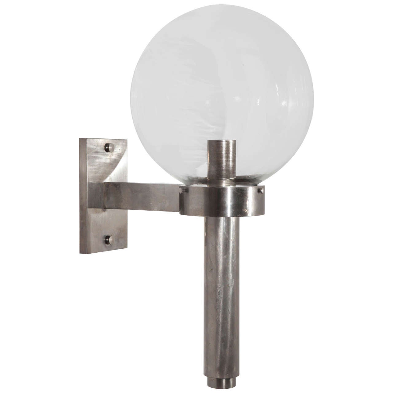 Glass and Chrome Sconce in the Style of Arredoluce For Sale