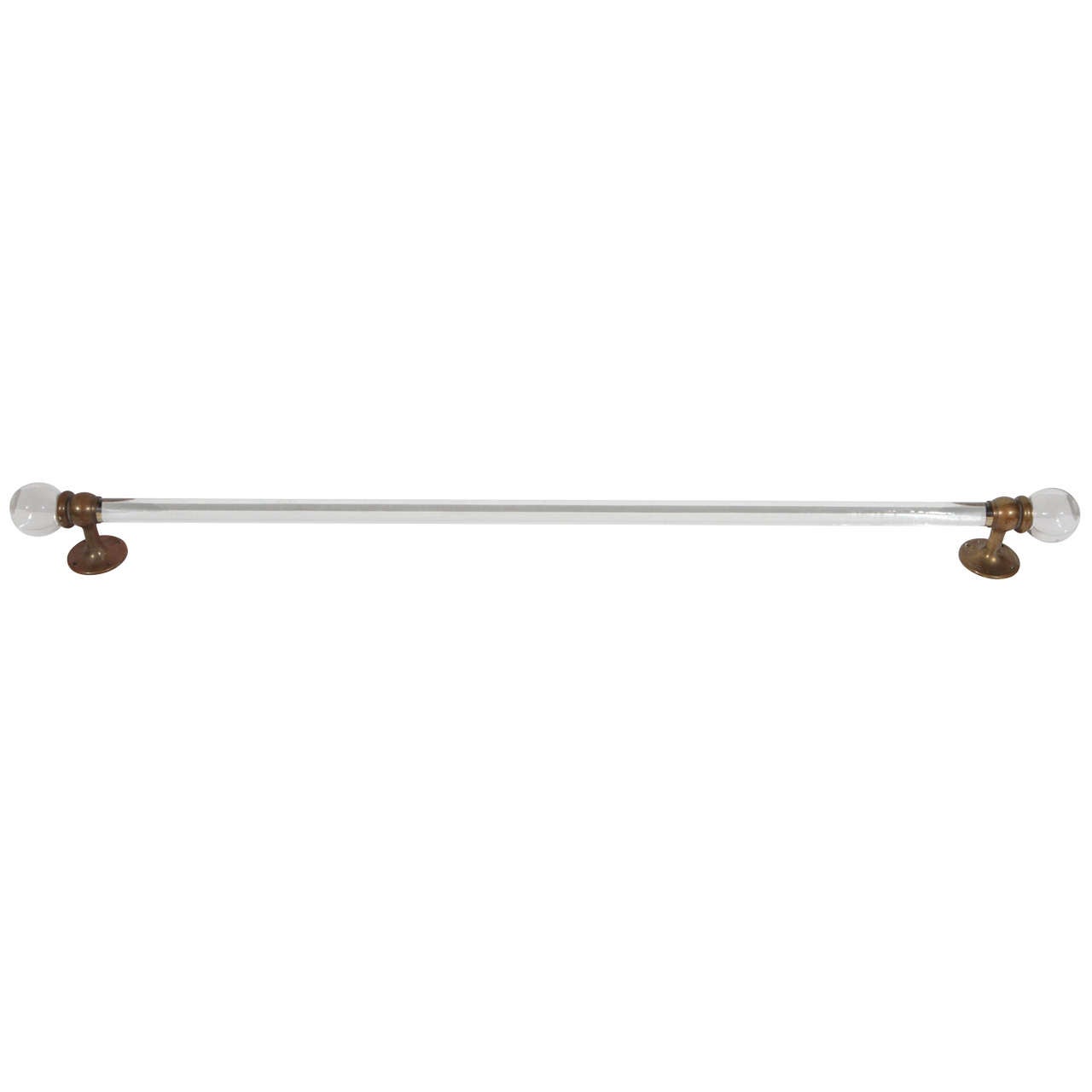 Bathroom Towel Bars with Brass and Round Glass Ends