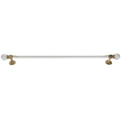 Glass Towel Bars with Brass and Round Glass Ends