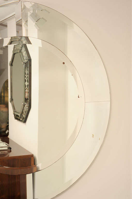 Runder kreisförmiger Karl Springer-Spiegel im Zustand „Hervorragend“ im Angebot in Pompano Beach, FL
