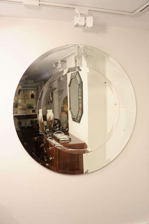 Circular Karl Springer Mirror For Sale 1