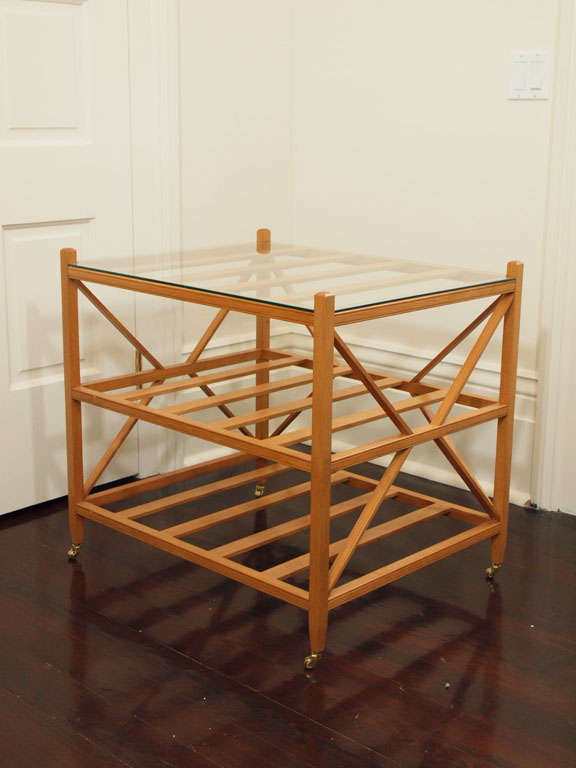 Pair Oak Side Tables