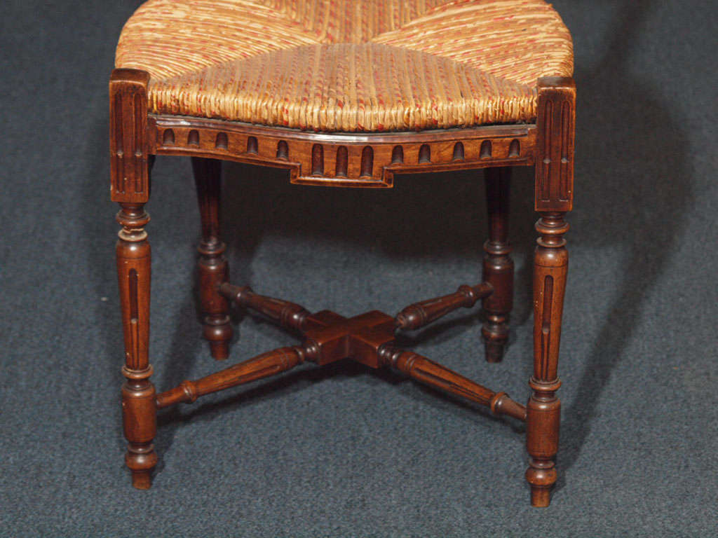 19th Century Set of 8 Antique French Country Dining Room Chairs