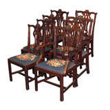 Antique Set of 8 Mahogany Dining Room Chairs