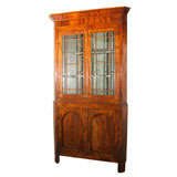 AMERICAN  MAHOGANY CORNER CABINET