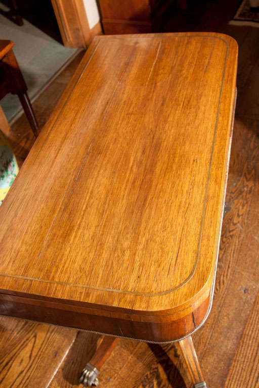 19th Century English Walnut Pedestal Game Table