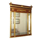 Vintage Regency Style Overmantel Mirror