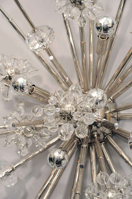 Monumental Crystal Starburst Sconce In New Condition For Sale In New York, NY