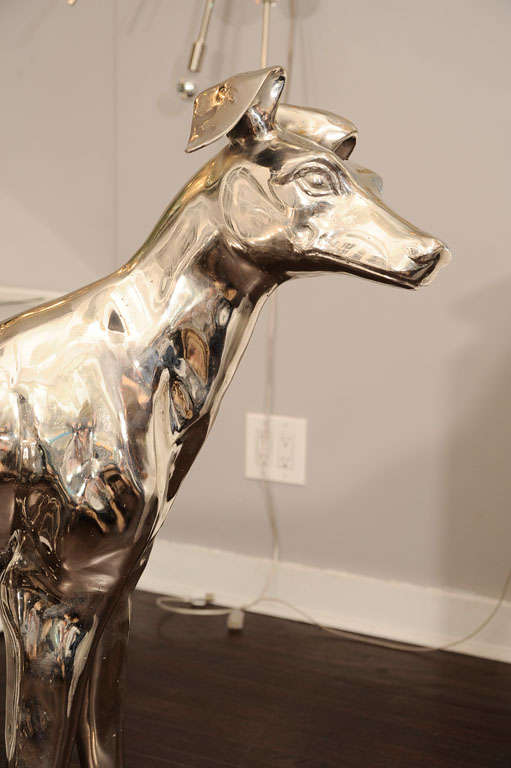 Pair of  Nickel Plated Great Danes 2