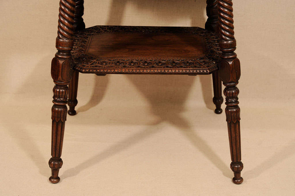 Anglo-Indian Two-Tier Occasional Table, Late 19th Century 3