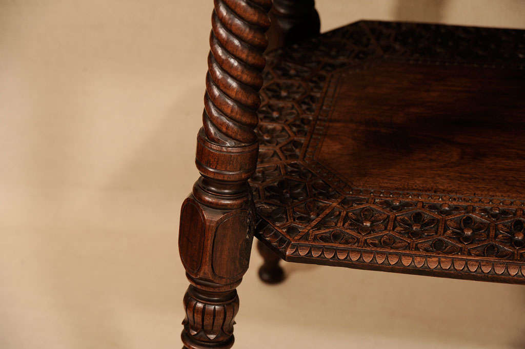 Anglo-Indian Two-Tier Occasional Table, Late 19th Century 4