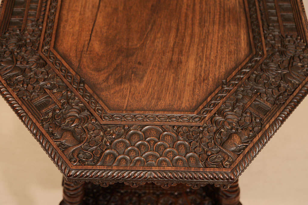 Anglo-Indian Two-Tier Occasional Table, Late 19th Century 7