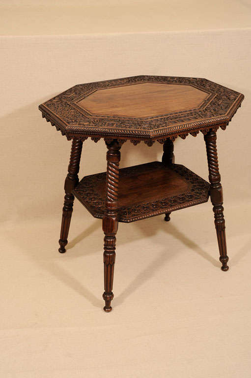 Anglo-Indian Two-Tier Occasional Table, Late 19th Century 8