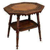 Antique Anglo-Indian Two-Tier Occasional Table, Late 19th Century