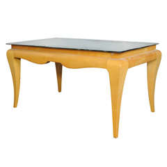 Mid Century French Mirrored Top Coffee Table