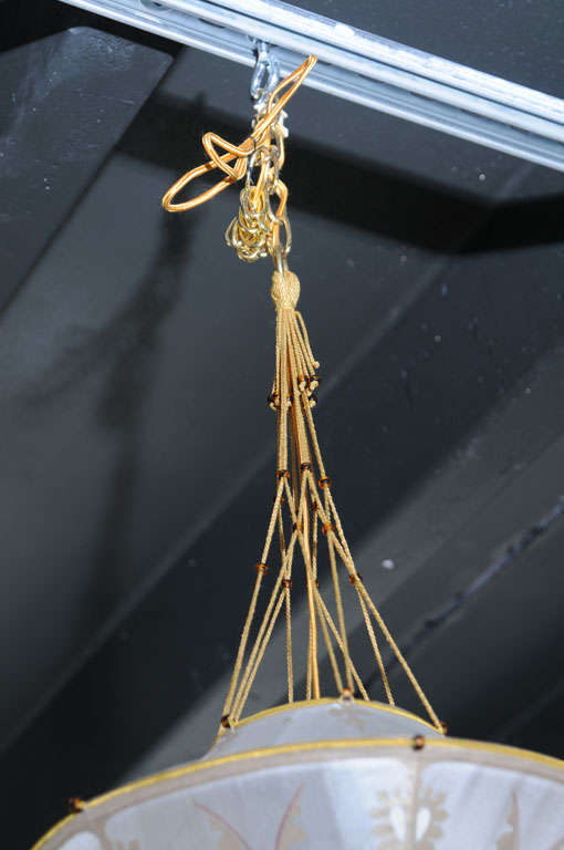 20th Century Fortuny Silk Hanging Fixture