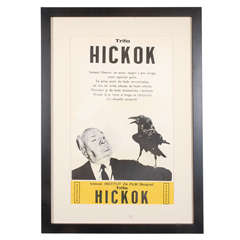 Vintage Serbian Poster for Hitchcock's THE BIRDS