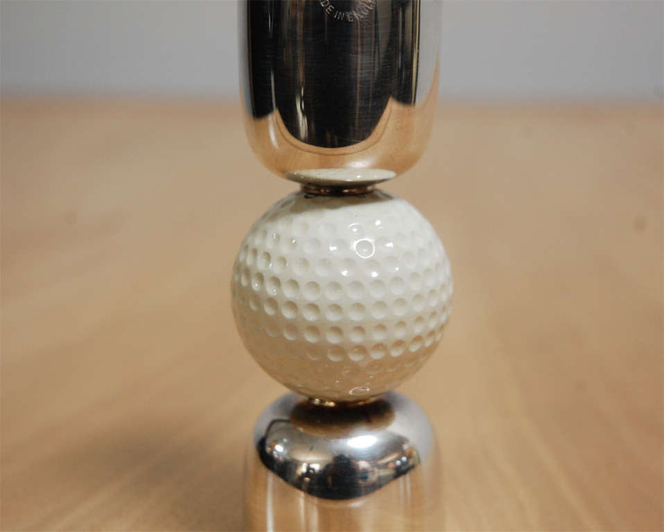 Mid-20th Century Silver Plate Golf Ball Jigger by Gucci