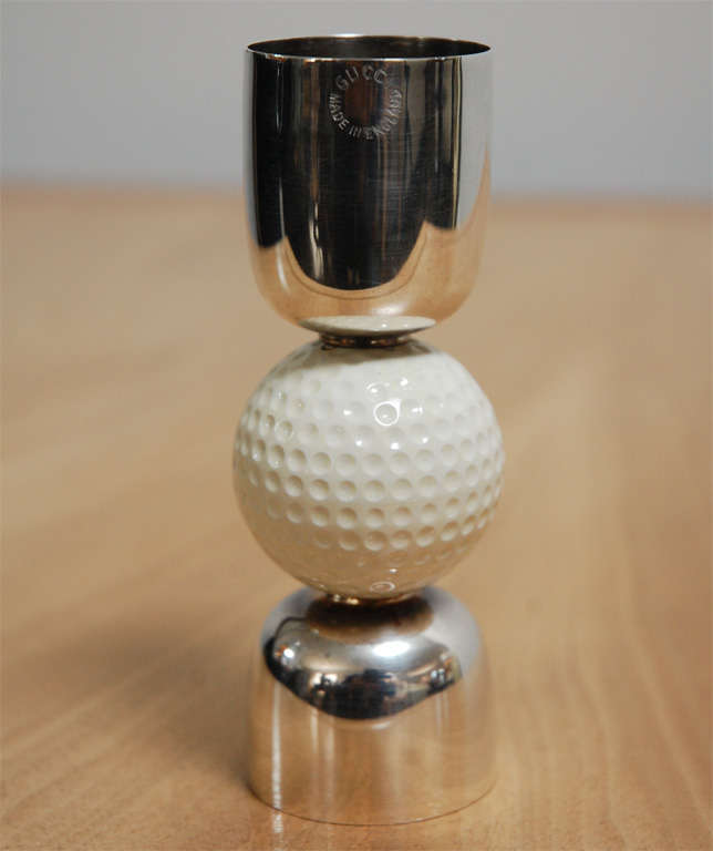 Silver Plate Golf Ball Jigger by Gucci 1