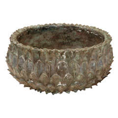 Large Bronze Lotus Planter