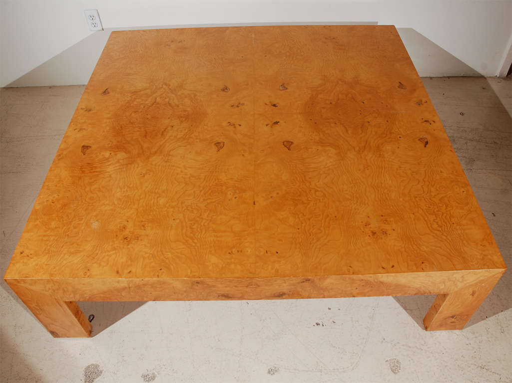 Large Olive Burl Coffee Table By Milo Baughman for Directional 3