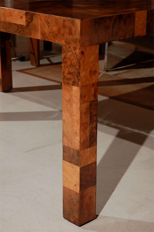 Late 20th Century Paul Evans Patchwork Burl Dining Table