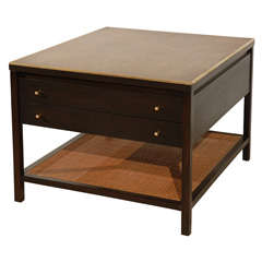 Paul McCobb Leather Side Table for Calvin