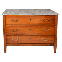Cherry Commode With Marble Top