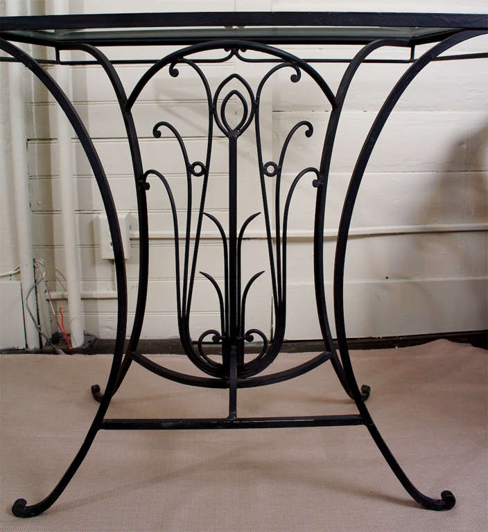 Finely Wrought Iron Console Tables For Sale 1